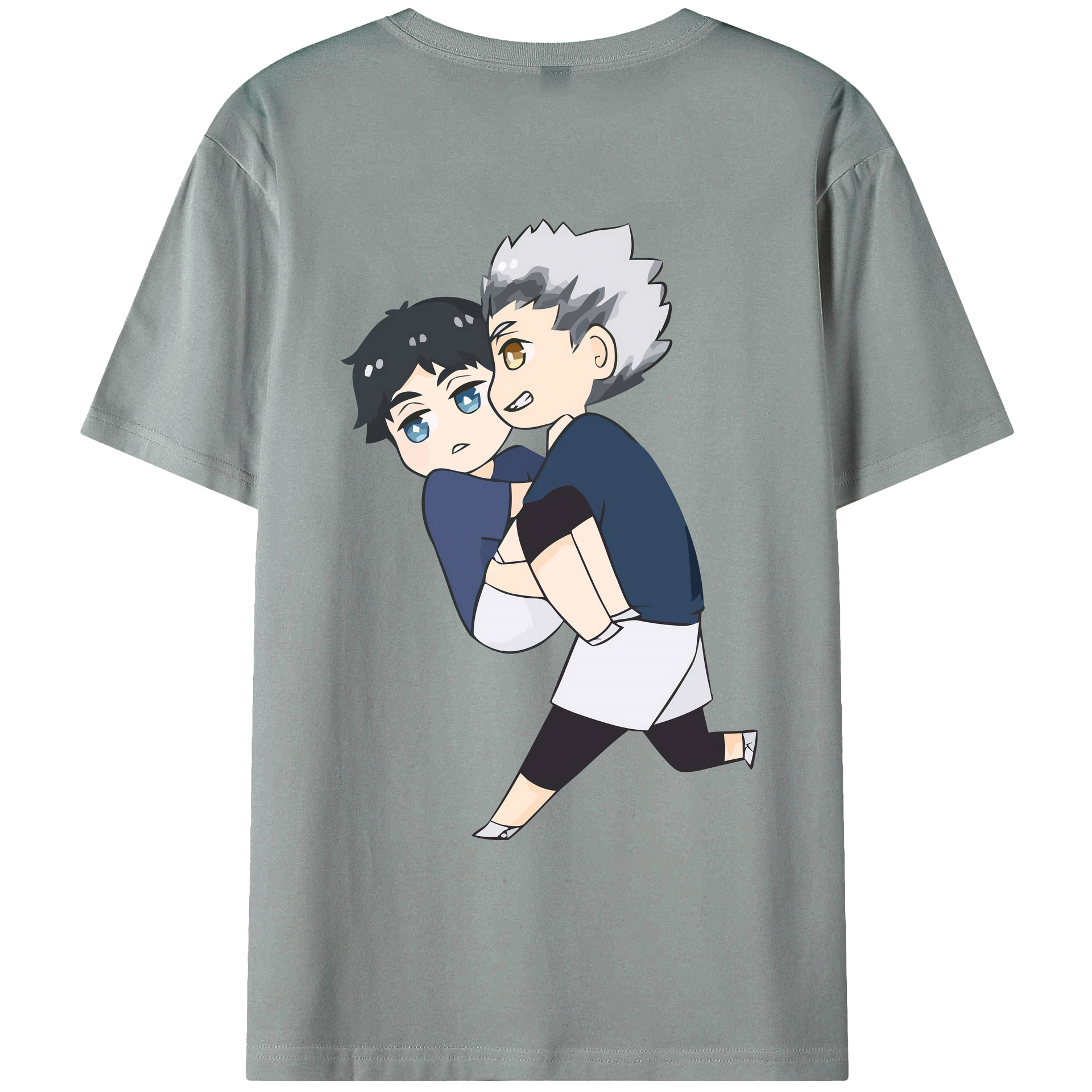（画像用） ハイキュー!! Haikyu!! 綿100％ メンズ半袖Tシャツ（バックプリント） 通気性